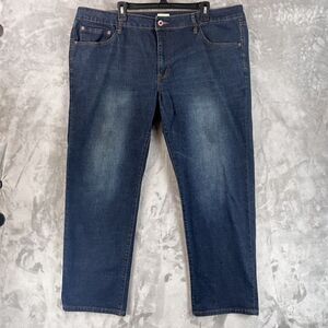 Weatherproof Vintage Jeans Mens 42x32 Straight Fit Dark Wash Stretch Denim